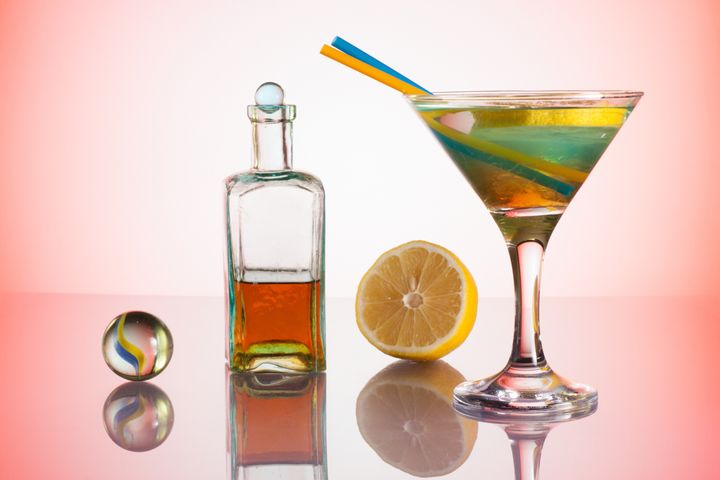 cocktail in martini glass ...