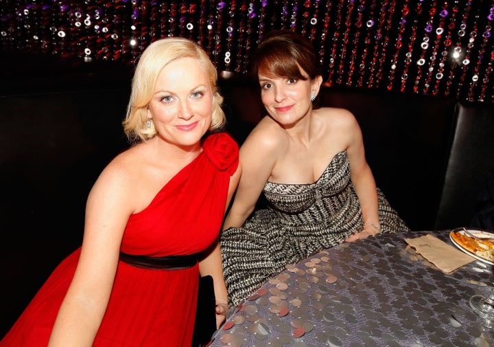 BEVERLY HILLS, CA - JANUARY 17: Actresses Amy Poehler (L) and Tina Fey attend the NBC Universal and Focus Features' Golden Globes after party sponsored by Cartier at Beverly Hilton Hotel on January 17, 2010 in Beverly Hills, California. (Photo by Christopher Polk/Getty Images for NBC Universal)