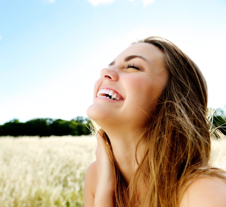 beautiful portrait of a carefree friendly approachable girl with a stunning smile and cute looks