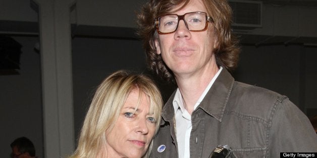 NEW YORK - SEPTEMBER 14: Sonic Youth members Kim Gordon and Thurston Moore attend the Rodarte Spring 2011 fashion show durin