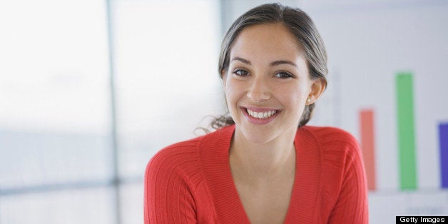 Portrait of businesswoman, smiling