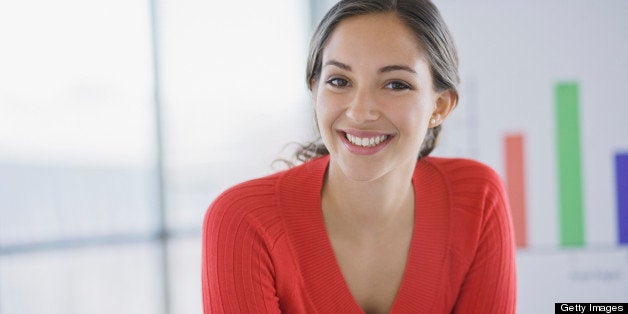 Portrait of businesswoman, smiling
