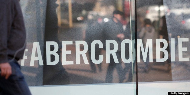 SAN FRANCISCO, CA - FEBRUARY 22: A man walks past an Abercrombie and Fitch store on February 22, 2013 in San Francisco, Cali