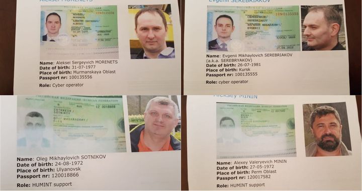 Passport scans of the men involved.