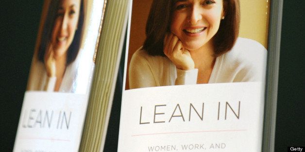 The book 'Lean In' by Sheryl Sandberg, chief operating officer of Facebook Inc., stands on display at a Barnes & Noble Inc. store in New York, U.S., on Tuesday, March 12, 2013. Sandberg's book, released on March 11, advises women to get over their ambivalence about being ambitious, think big and take risks. Photographer: Peter Foley/Bloomberg via Getty Images
