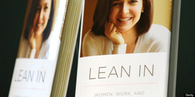 The book 'Lean In' by Sheryl Sandberg, chief operating officer of Facebook Inc., stands on display at a Barnes & Noble Inc. s