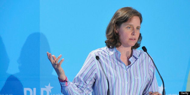 MUNICH, GERMANY - JUNE 30: Megan Smith of Google speaks during the Digital Life Design women conference (DLDwomen) at Bavarian National Museum on June 30, 2011 in Munich, Germany. The conference features discussions, case studies and lectures and brings together an extraordinary group of international high-profile speakers and more than 500 participants from business, media, technology, society, health, education, politics and science. (Photo by Sascha Baumann/Getty Images)