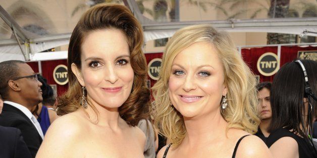 LOS ANGELES, CA - JANUARY 27: Tina Fey and Amy Poehler attend the 19th Annual Screen Actors Guild Awards at The Shrine Auditorium on January 27, 2013 in Los Angeles, California. (Photo by Kevin Mazur/WireImage) 23116_016_0735.jpg 