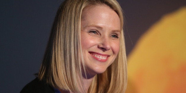 NEW YORK, NY - MAY 20: Yahoo! CEO Marissa Mayer attends a news conference following the company's acquisition of Tumblr at a press conference in Times Square on May 20, 2013 in New York City. The internet giant Yahoo! purchased the blogging site Tumblr for $1.1 billion. The company also announced a sleek new redesign of its Flickr photo service. (Photo by Mario Tama/Getty Images)