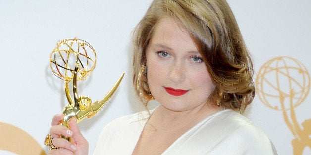 LOS ANGELES, CA - SEPTEMBER 22: Actress Merritt Wever poses in the press room at the 65th Annual Primetime Emmy Awards at Nokia Theatre L.A. Live on September 22, 2013 in Los Angeles, California. (Photo by Gregg DeGuire/WireImage)