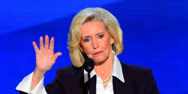Lilly Ledbetter, namesake of the Lilly Ledbetter Fair Pay Act speaks at the 2012 Democratic National Convention at the Time W