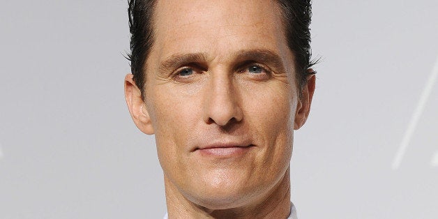HOLLYWOOD, CA - MARCH 02: Actor Matthew McConaughey poses in the press room at the 86th annual Academy Awards at Dolby Theat