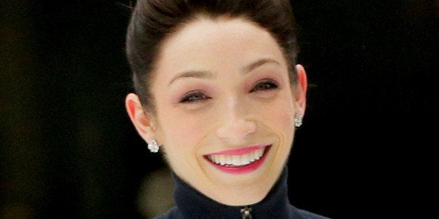 NEW YORK, NY - FEBRUARY 26: 2014 Winter Olympics Ice Dancing gold medalist Meryl Davis rehearses duringÊan Ice Dancing Performance at The Rink at Rockefeller Center on February 26, 2014 in New York City. (Photo by Andrew Toth/FilmMagic)