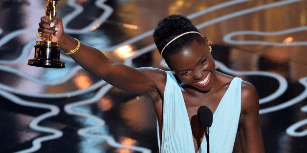 HOLLYWOOD, CA - MARCH 02: Actress Lupita Nyong'o accepts the Best Performance by an Actress in a Supporting Role award for '