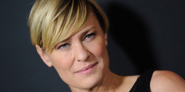 LOS ANGELES, CA - FEBRUARY 13: Actress Robin Wright arrives at the special screening of Netflix's 'House of Cards' Season 2