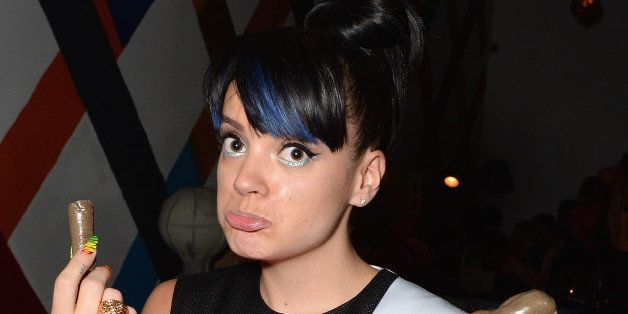 LONDON, ENGLAND - FEBRUARY 26: Lily Allen attends the after party for the NME Awards at Sketch on February 26, 2014 in London, England. (Photo by David M. Benett/Getty Images)