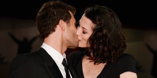 VENICE, ITALY - AUGUST 30: Actor James Deen kisses his girlfriend Stoya at 'The Canyons' Premiere during The 70th Venice International Film Festival at Palazzo Del Cinema on August 30, 2013 in Venice, Italy. (Photo by Pascal Le Segretain/Getty Images)