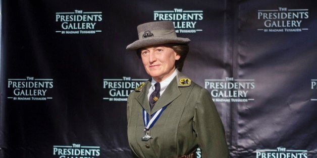 WASHINGTON, DC - MAY 09: A wax Figure of Juliette Gordon Low is unveiled in celebration of the Girl Scouts 100th anniversary at Madame Tussauds on May 9, 2012 in Washington, DC. (Photo by Kris Connor/Getty Images)