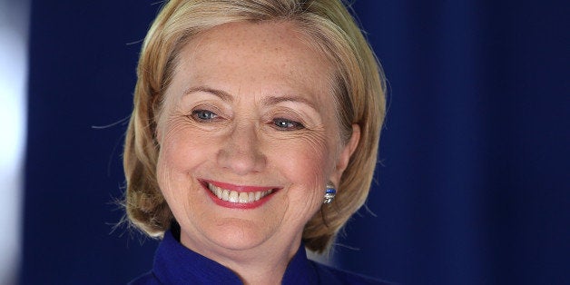 OAKLAND, CA - JULY 23: Former Secretary of State Hillary Clinton speaks during news conference following a round table event to launch the 'Talking is Teaching: Talk Read Sing' campaign at the Children's Hospital Oakland Research Institute on July 23, 2014 in Oakland, California. Former Secretary of State Hillary Clinton launched the 'Talking is Teaching; Talk Read Sing' campaign in partnership withToo Small to Fail and the Bill, Hillary and Chelsea Foundation that encourages parents and caregivers to close the word gap by talking, singing and reading to children every day from the birth. (Photo by Justin Sullivan/Getty Images)