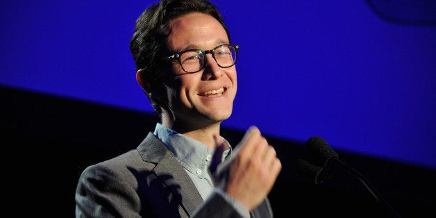 HOLLYWOOD, CA - APRIL 05: Actor Joseph Gordon-Levitt speaks onstage during the 3rd Annual Reel Stories, Real Lives Benefiting The Motion Picture & Television Fund at Milk Studios on April 5, 2014 in Hollywood, California. (Photo by John Sciulli/Getty Images for Motion Picture & Television Fund)