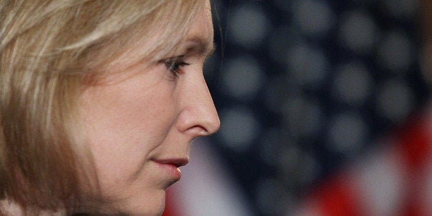 WASHINGTON, DC - FEBRUARY 08: U.S. Sen. Kristen Gillibrand (D-NY), participates in a news conference to discuss women's health issues at the U.S. Capitol on February 8, 2011 in Washington, DC. U.S. Sen. Gillibrand called on Senate colleagues to help prevent efforts to block access to reproductive health care for millions of American women. (Photo by Mark Wilson/Getty Images)