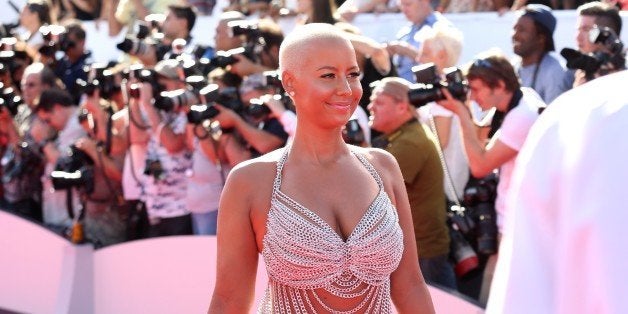 Amber Rose arrives at the MTV Video Music Awards at The Forum on Sunday, Aug. 24, 2014, in Inglewood, Calif. (Photo by Matt Sayles/Invision/AP)