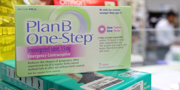 SAN ANSELMO, CA - APRIL 05: A package of Plan B contraceptive is displayed at Jack's Pharmacy on April 5, 2013 in San Anselmo, California. A federal judge in New York City has ordered the Food and Drug Adminstration to make Plan B contraceptive, also known as the morning after pill, available to younger teens without a perscription within 30 days. The judges ruling overturns a December 2011 decision by the FDA to restrict access to the contraceptive to any girl under 17 years of age. (Photo Illustration by Justin Sullivan/Getty Images)