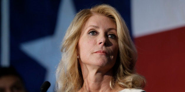 Texas democratic gubernatorial candidate Wendy Davis presents her new education policy during a stop at Palo Alto College, Tuesday, Aug. 26, 2014, in San Antonio. (AP Photo/Eric Gay)