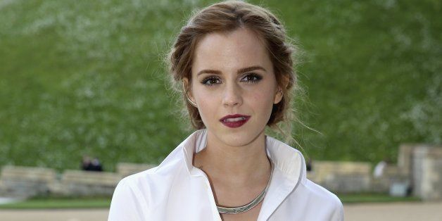 Actress Emma Watson arrives for a dinner to celebrate the work of The Royal Marsden hosted by the Duke of Cambridge at Windsor Castle Tuesday May 13, 2014 in Windsor, England. (AP Photo/Chris Jackson, Pool)