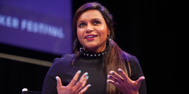 NEW YORK, NY - OCTOBER 11: Mindy Kaling participates in a conversation with New Yorker television critic Emily Nussbaum duri