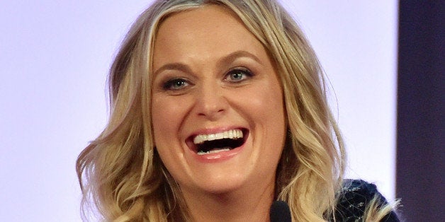 BEVERLY HILLS, CA - OCTOBER 20: Actress Amy Poehler speaks onstage at ELLE's 21st Annual Women in Hollywood Celebration at t