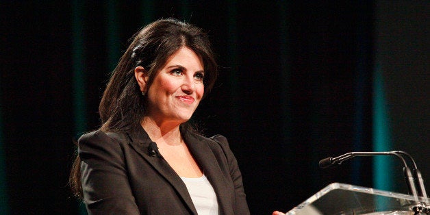 PHILADELPHIA, PA - OCTOBER 20 : Monica Lewinsky speaks to attendees at Forbes Under 30 Summit at the Convention Center in Phi