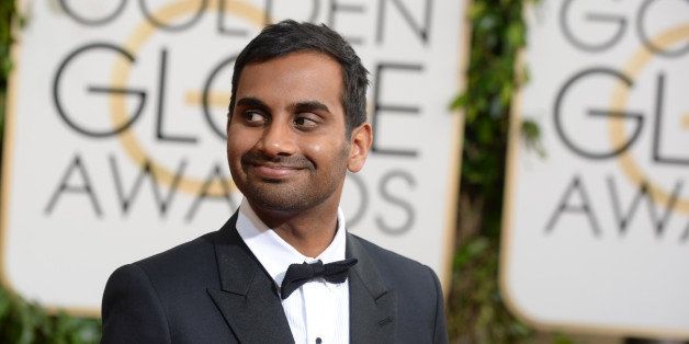 Aziz Ansari arrives at the 71st annual Golden Globe Awards at the Beverly Hilton Hotel on Sunday, Jan. 12, 2014, in Beverly Hills, Calif. (Photo by Jordan Strauss/Invision/AP)