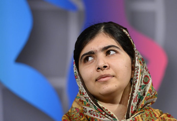 Pakistani activist for female education Malala Yousafzai attends a press conference ahead of the award ceremony for the 2014 World's Children Prize for the Rights of the Child at Gripsholm Castle in Mariefred, west of Stockholm, on October 29, 2014. AFP PHOTO / JONATHAN NACKSTRAND (Photo credit should read JONATHAN NACKSTRAND/AFP/Getty Images)