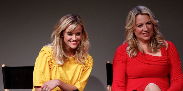 NEW YORK, NY - DECEMBER 03: Actress Reese Witherspoon (L) and author Cheryl Strayed attend Apple Store Soho Presents : Meet the Filmmakers : Reese Witherspoon, Laura Dern and Cheryl Strayed, 'Wild' at Apple Store Soho on December 3, 2014 in New York City. (Photo by Brent N. Clarke/WireImage)