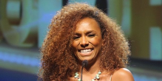 BEVERLY HILLS, CA - SEPTEMBER 21: Founder of #GIRLSLIKEUS Janet Mock speaks on stage at the ADCOLOR Awards at The Beverly Hi