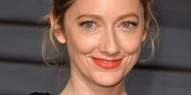 BEVERLY HILLS, CA - FEBRUARY 22: Judy Greer arrives at the 2015 Vanity Fair Oscar Party Hosted By Graydon Carter at Wallis A