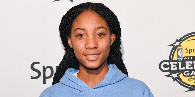Mo'ne Davis attends the 2015 Sprint NBA All-Star Celebrity Game at Madison Square Garden on Friday, Feb. 13, 2015, in New York. (Photo by Scott Roth/Invision/AP)