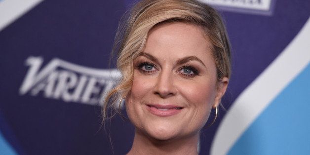Amy Poehler arrives at unite4:good and Variety's 2nd annual unite4:humanity at the Beverly Hilton Hotel on Thursday, Feb.19, 2015, in Beverly Hills, Calif. (Photo by Jordan Strauss/Invision/AP)