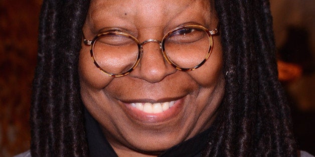 NEW YORK, NY - FEBRUARY 13: Whoopi Goldberg prepares backstage at the August Getty fashion show during Mercedes-Benz Fashion Week Fall 2015 at The Salon at Lincoln Center on February 13, 2015 in New York City. (Photo by Stephen Lovekin/Getty Images for Mercedes-Benz Fashion Week)