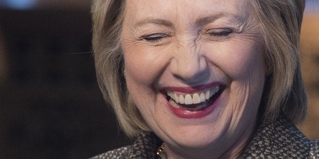 Democratic presidential hopeful Hillary Clinton attends the Hillary Rodham Clinton Award for Advancing Women in Peace and Security at Georgetown University in Washington, DC, April 22, 2015. AFP PHOTO / SAUL LOEB (Photo credit should read SAUL LOEB/AFP/Getty Images)