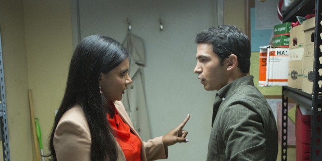 THE MINDY PROJECT -- 'We're A Couple Now, Haters' Episode 301 -- Pictured: (l-r) Mindy Kaling as Mindy Lahiri, Chris Messina
