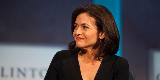 NEW YORK, NY - SEPTEMBER 24: Sheryl Sandberg, COO of Facebook during a panel discussion at the Clinton Global Initiative (CGI) meeting on September 24, 2013 in New York City. Timed to coincide with the United Nations General Assembly, CGI brings together heads of state, CEOs, philanthropists and others to help find solutions to the world's major problems. (Photo by Ramin Talaie/Getty Images)