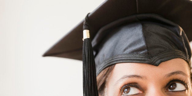 Cape Verdean woman in graduation cap