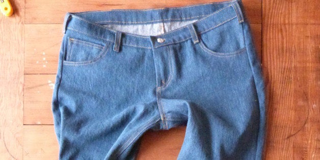 My first pair of jeans - prior to distressing and setting rivets. I had a great time making these!
Instructor Kenneth D. K