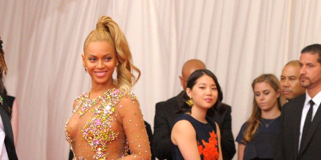 Beyonce arrives at The Metropolitan Museum of Art's Costume Institute benefit gala celebrating "China: Through the Looking Glass" on Monday, May 4, 2015, in New York. (Photo by Evan Agostini/Invision/AP)