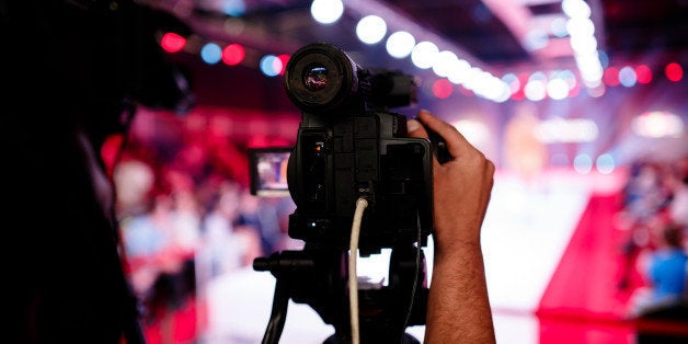 television broadcast of a fashion show