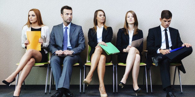 Business people waiting for job interview