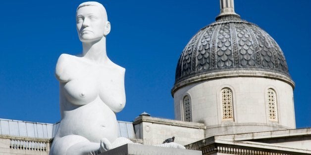 GREAT BRITAIN - MARCH 12: Alison Lapper Pregnant sculpture by Marc Quinn in Trafalgar Square, London, United Kingdom (Photo
