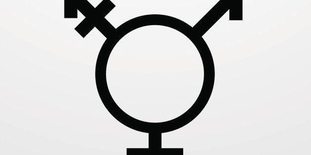 Vector modern transgender symbol on white background. type of sexual minorities